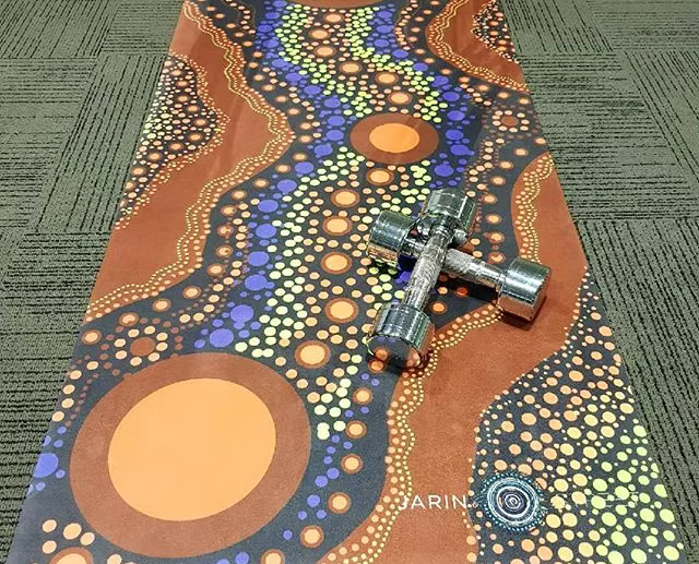 Exercise Mat - "Camping Along the River"