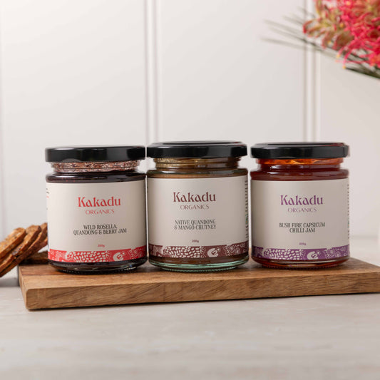 Native Jam and Chutney Trio Gift Box – A Journey Through Australia’s Bush Flavors
