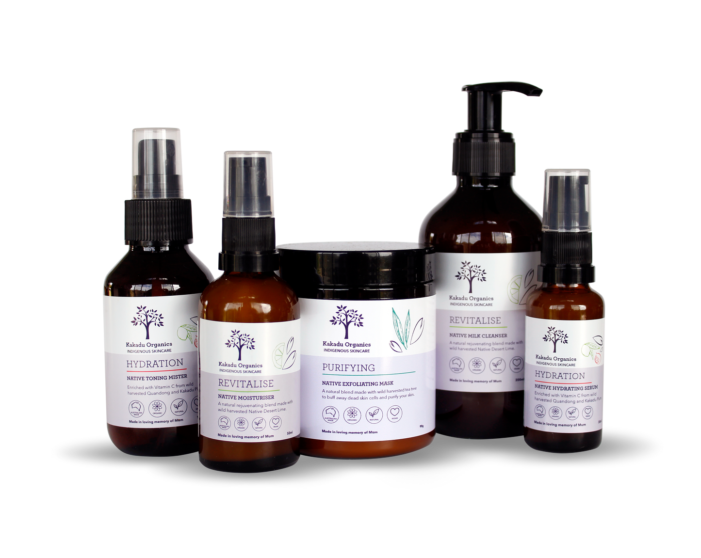 Organic Vegan Native Skincare Range Gift Pack